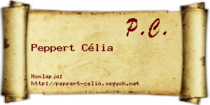 Peppert Célia névjegykártya