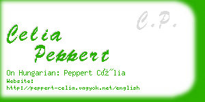 celia peppert business card